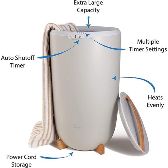 Towel Warmer, Large | 20L | 12" Dia. x 21" Tall, Gray - Picture 3 of 5
